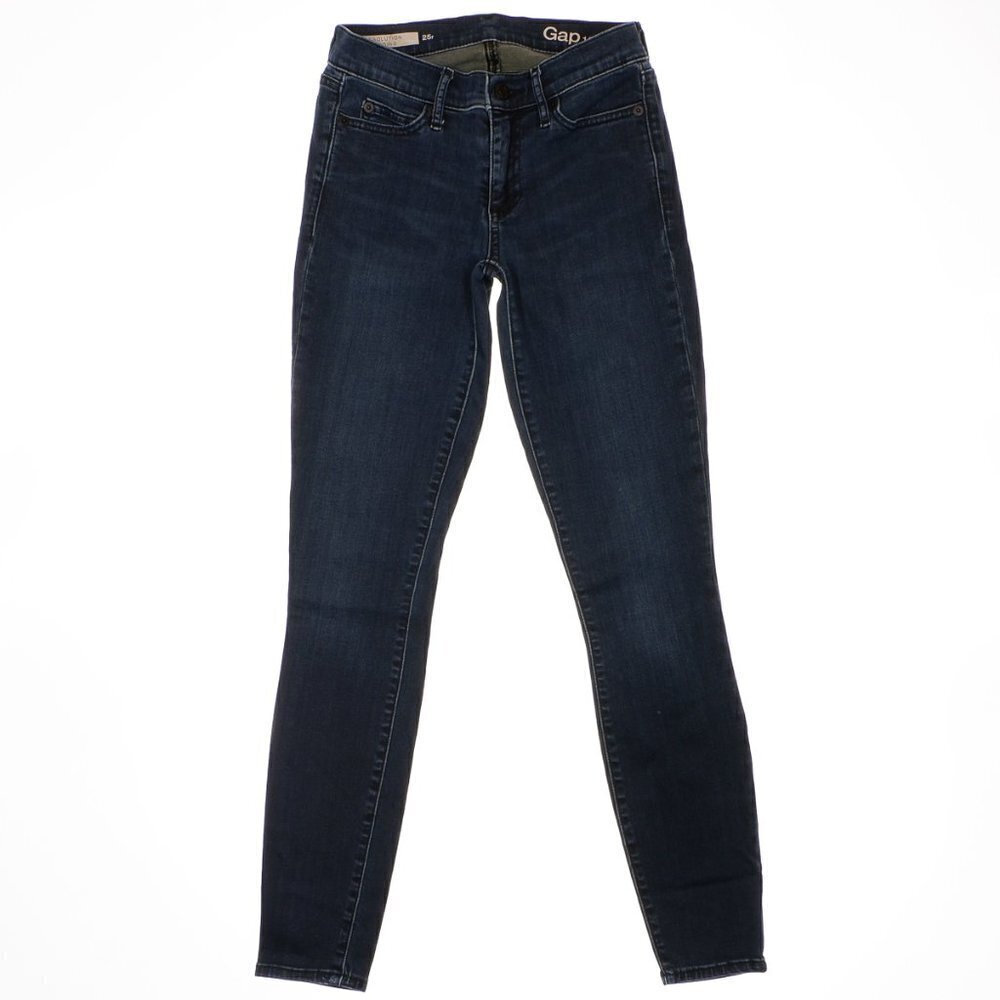 Gap Jeans Womens 25 r Resolution Legging Jegging Dark Blue Denim Stretch 24 x 28